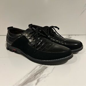 Gatsby Genuine Leather Orthopaedic Black Oxfords Size 11.5 (45)